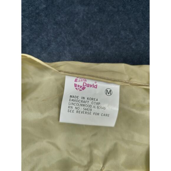 David Vest Mens Medium Khaki Utility Fishing Photo Travel Multi Pocket Zip Field - Picture 2 of 5